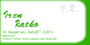 iren ratko business card